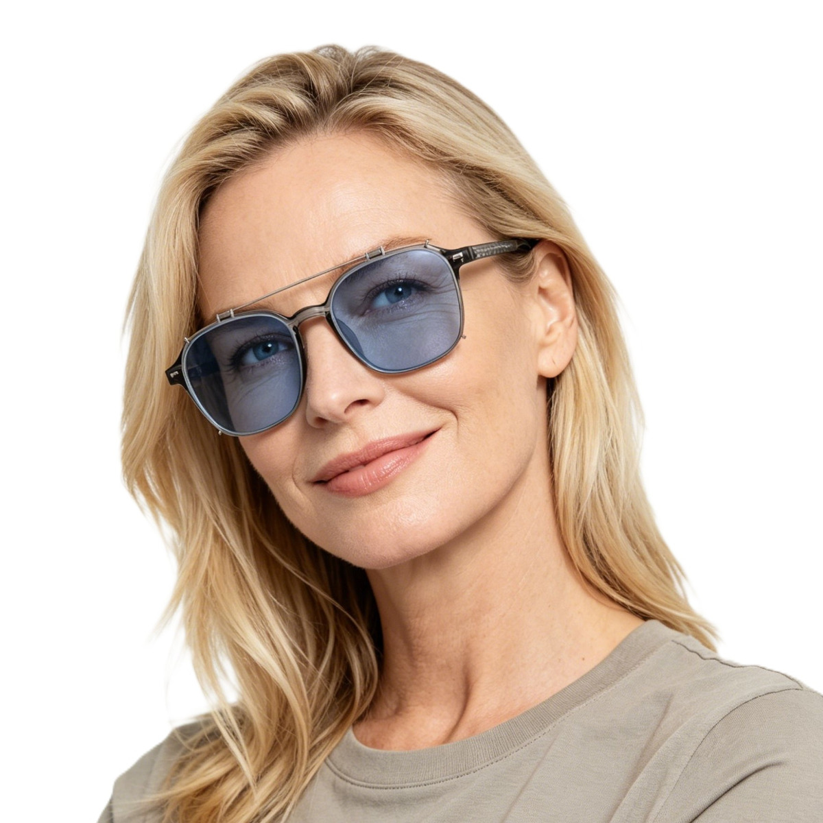 Newhall Prescription Eyeglasses - Polarized Clip On Sunglasses - Dual Detachable and Flip Up Design for Indoor Outdoor Use - Image 4