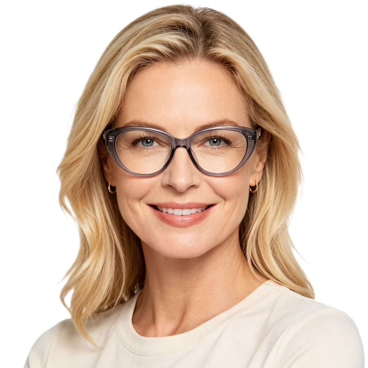 Kaitlyn Prescription Cat Eye Glasses - Spring Hinge Glasses - Super Light TR90 Frame - Image 5