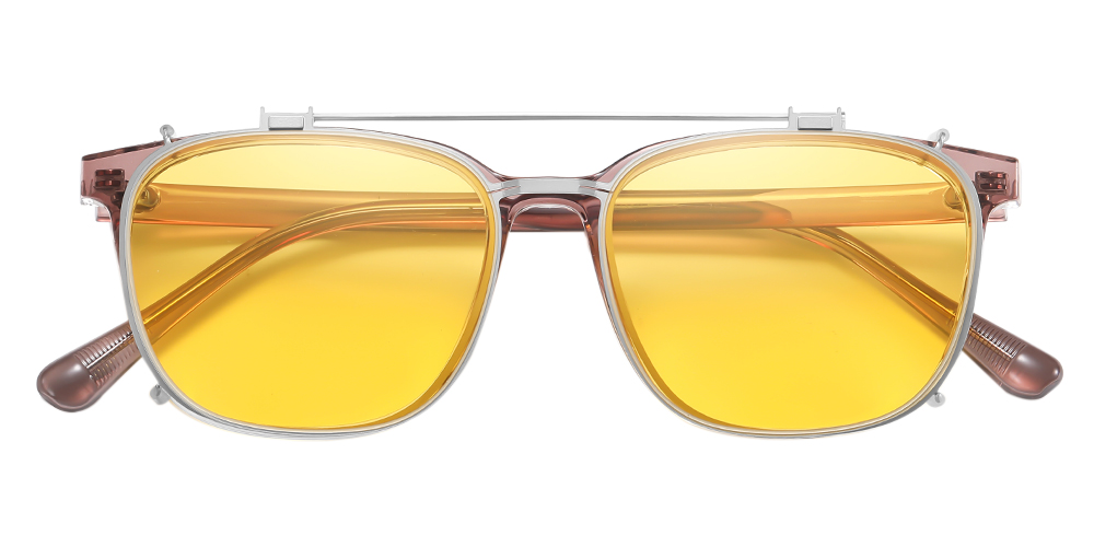 Covina Prescription Eyeglasses - Polarized Clip On Sunglasses - Dual Detachable and Flip Up Design for Indoor Outdoor Use - Image 2