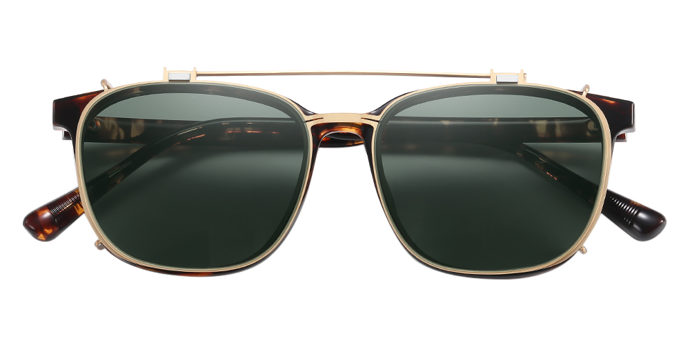 Doval Prescription Eyeglasses - Polarized Clip On Sunglasses - Dual Detachable and Flip Up Design for Indoor Outdoor Use - Image 2