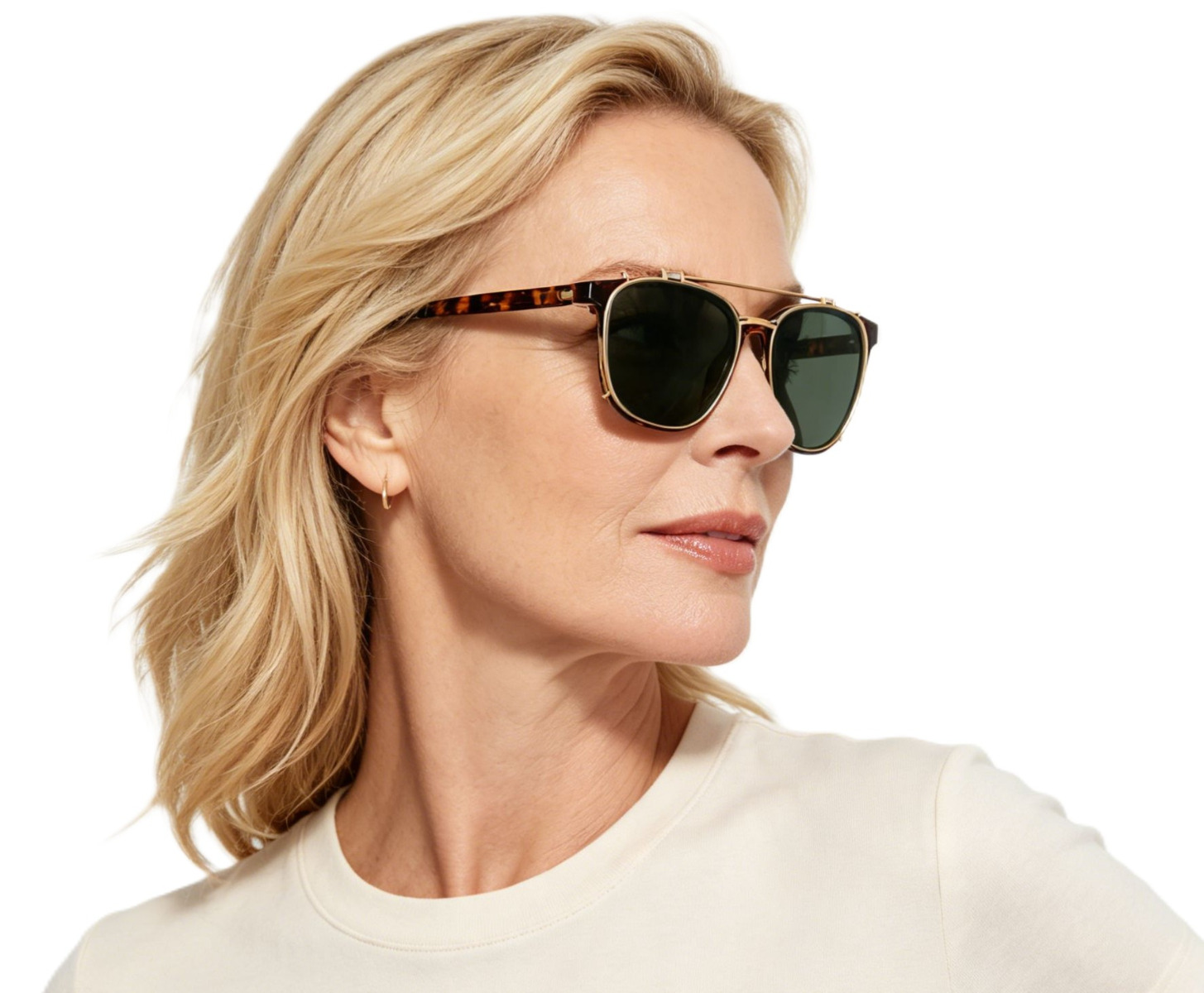 Doval Prescription Eyeglasses - Polarized Clip On Sunglasses - Dual Detachable and Flip Up Design for Indoor Outdoor Use - Image 5
