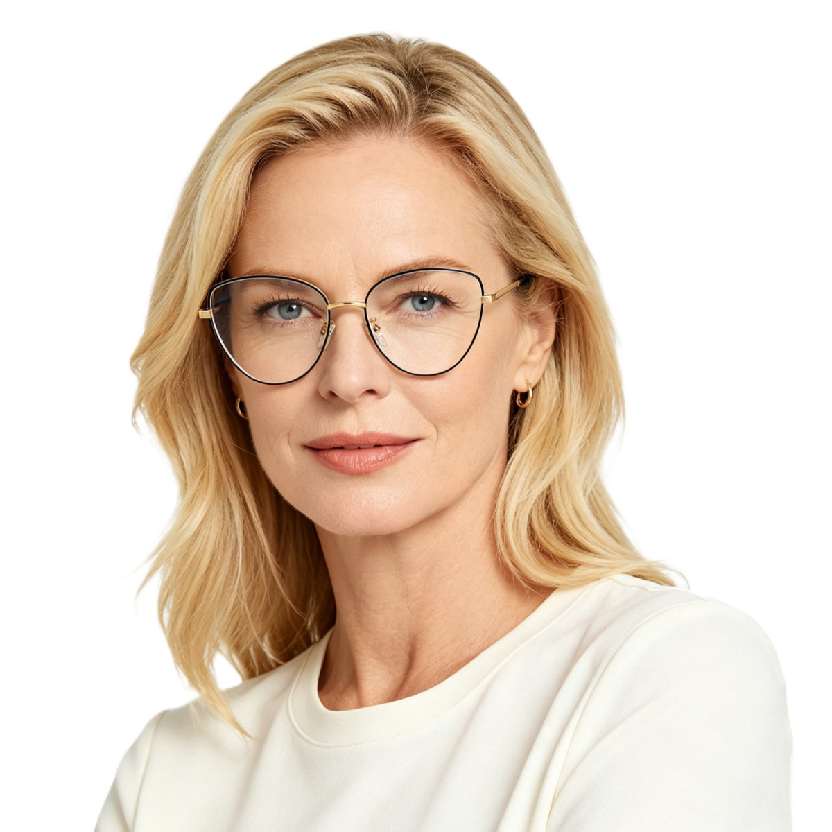 Costa Cat Eye Prescription Eyeglasses Black - - Women Spring Hinge Glasses - Image 3