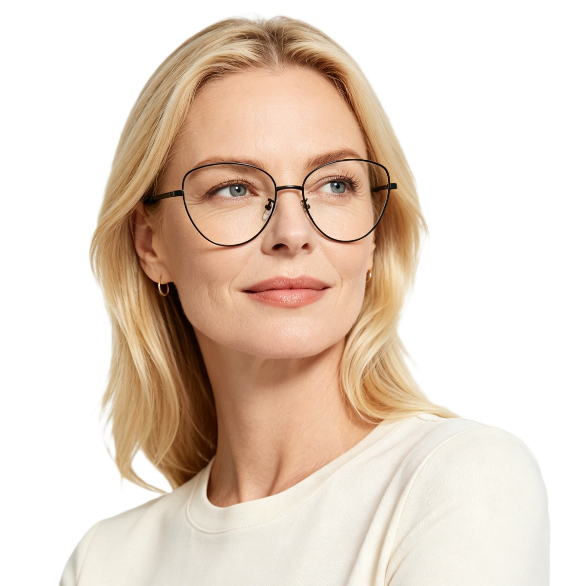 Costa Cat Eye Prescription Eyeglasses Black - - Women Spring Hinge Glasses - Image 5