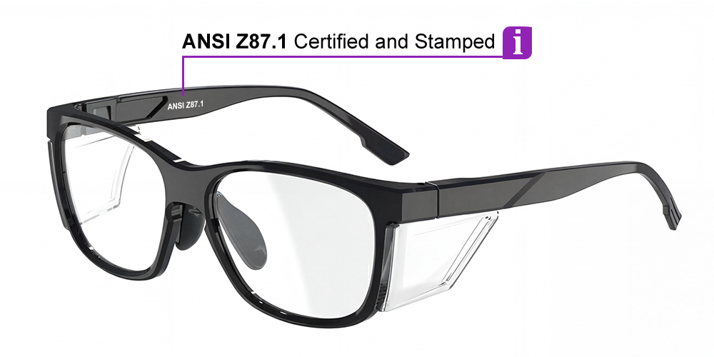 Matrix Kingston Prescription Safety Glasses Clear - ANSI Z87.1 Certified - Magnetic Sun Clip For Indoor and Outdoor use - Image 3