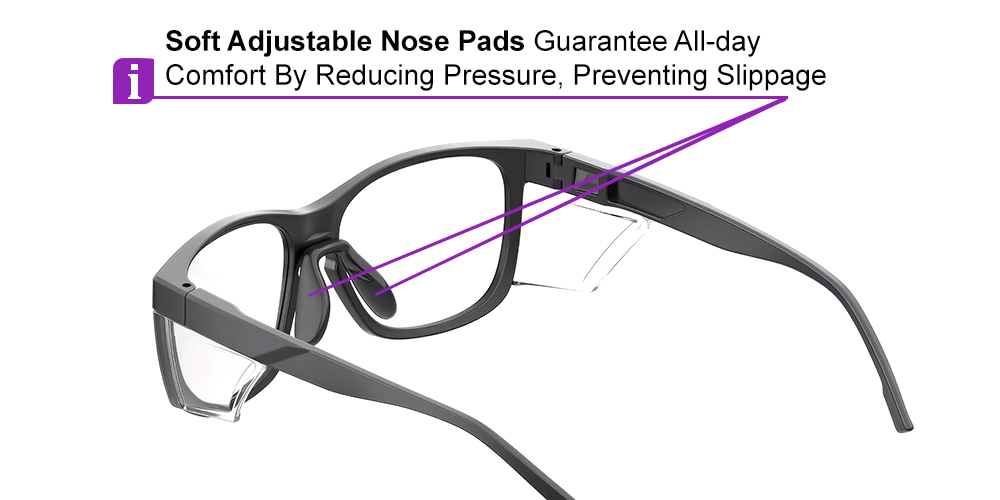 Matrix Kingston Prescription Safety Glasses Clear - ANSI Z87.1 Certified - Magnetic Sun Clip For Indoor and Outdoor use - Image 5