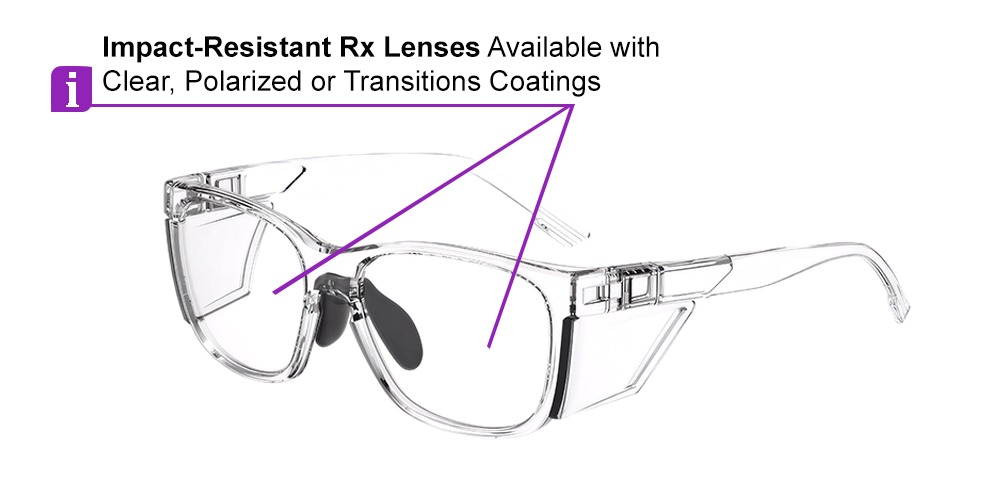 Matrix Kingston Prescription Safety Glasses Clear - ANSI Z87.1 Certified - Magnetic Sun Clip For Indoor and Outdoor use - Image 6