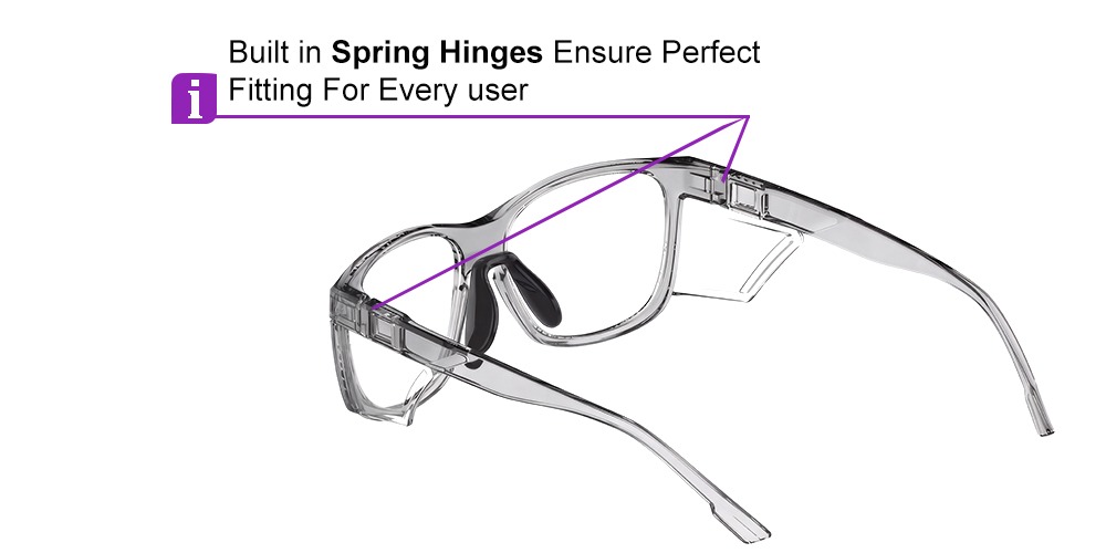 Matrix Kingston Prescription Safety Glasses Clear - ANSI Z87.1 Certified - Magnetic Sun Clip For Indoor and Outdoor use - Image 7